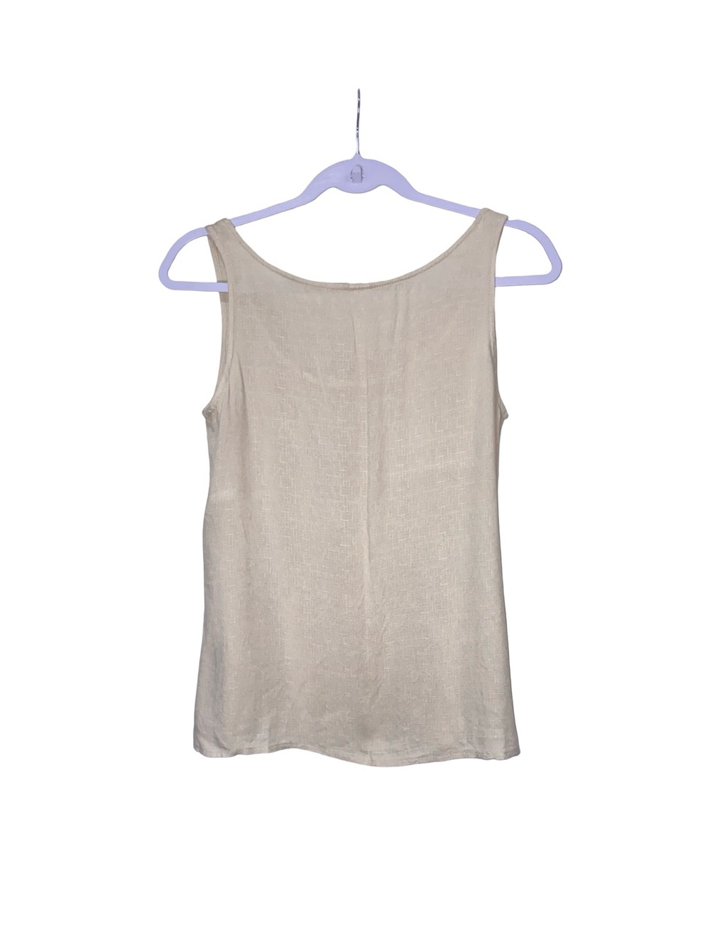 Marfinno Scoop Neck Tank Top Cream Beige Size S Minimalist Boho - Picture 4 of 5